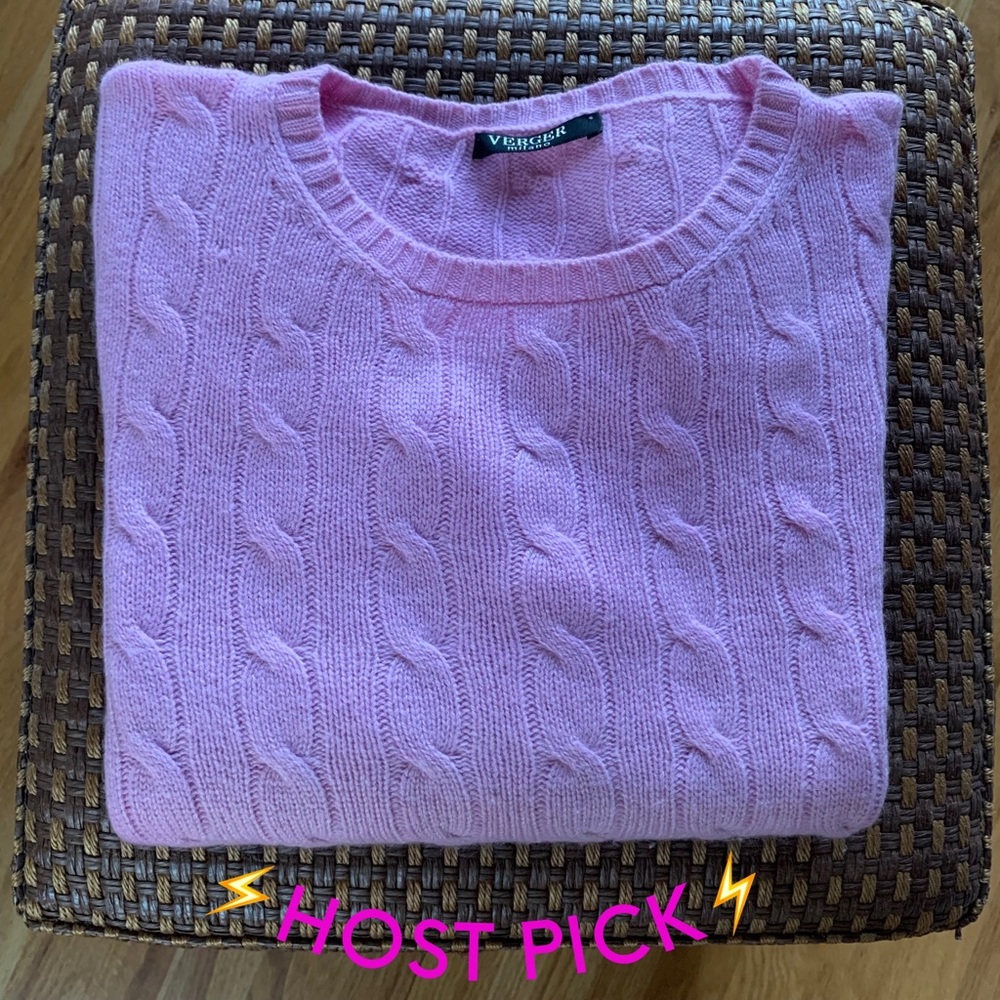 👉EUC VERGER MILANO 100% CABLE KNIT CASHMERE SWEATER made in 🇮🇹👈